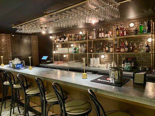 Bar at the private dining room and event space @ Bricklane, Jersey City