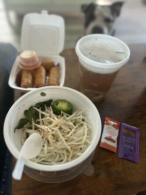 Pho Ga (Chicken) and Spring Rolls