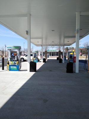 Gas pumps and car wash