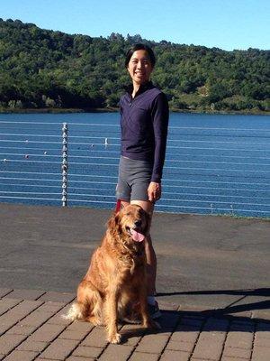 Dr. C with Bella on a run around the Reservoir. #lovelafayette