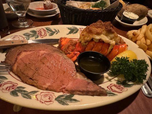 Lobster and prime rib