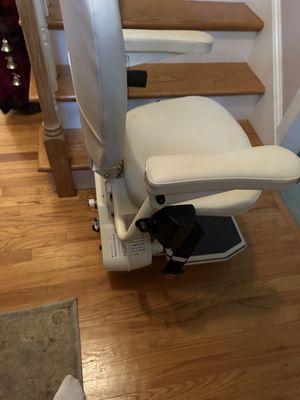 Back side of stairlift