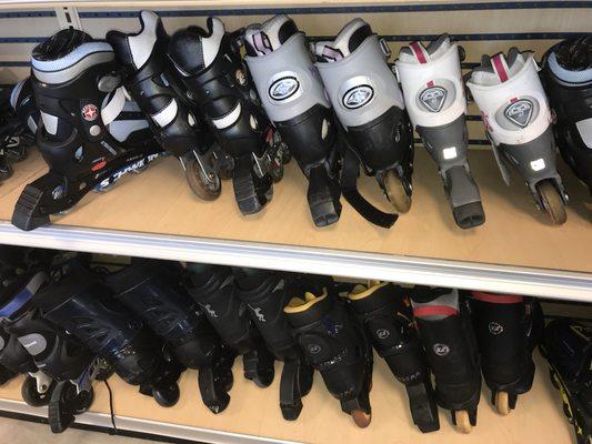 Rollerblades from youth through adult sizes