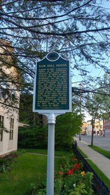 Sam Hill House Historical Marker, Marshall MI