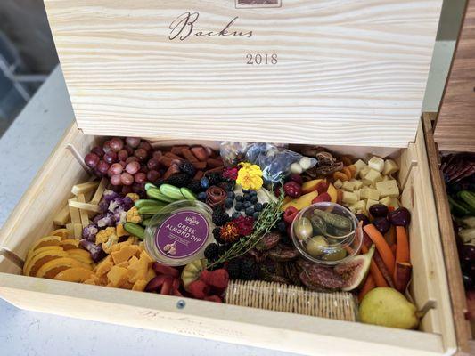 Grazing displayed in wine box