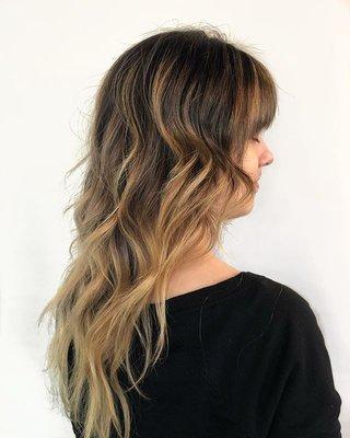 Beachy, summer vibes cut and color by Emily!