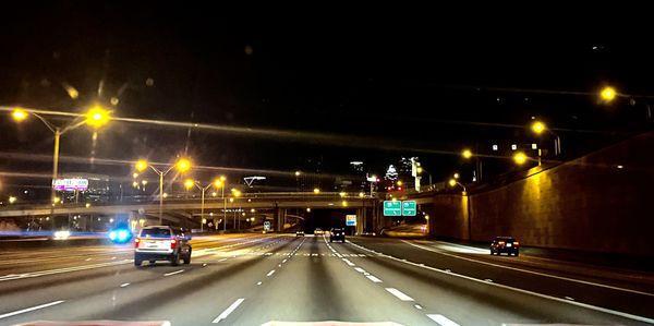 Early Morning ride on I-75 Northbound from Atlanta Aiport