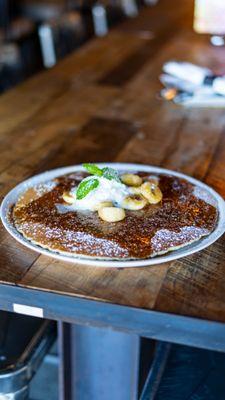 1 pound Banana Foster Pancake For Brunch