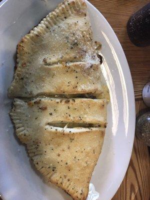 Philly Cheesesteak calzone. Delicious!!!