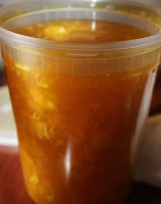 Egg Drop Soup quart. $2.60. Too much pepper not enough egg.