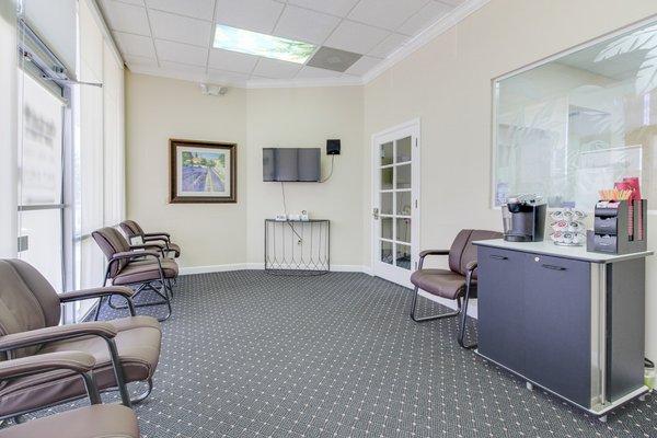 Reception area at Dental Partners Melbourne office