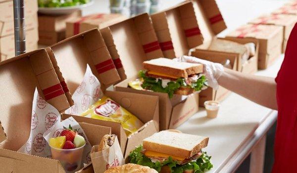 Boxed lunches individually prepared fresh for you