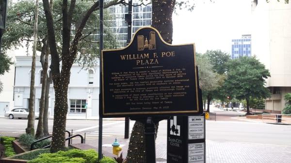 William F. Poe Plaza Historical Marker