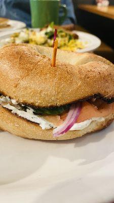 Bagel with lox