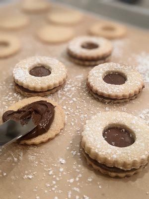 Nutella Linzer Cookies