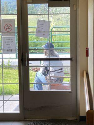 Residents adhering to the smoking policies.