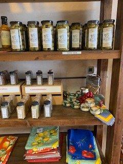 Assorted spices and kitchen items, La Quinta Olive Oil Company.