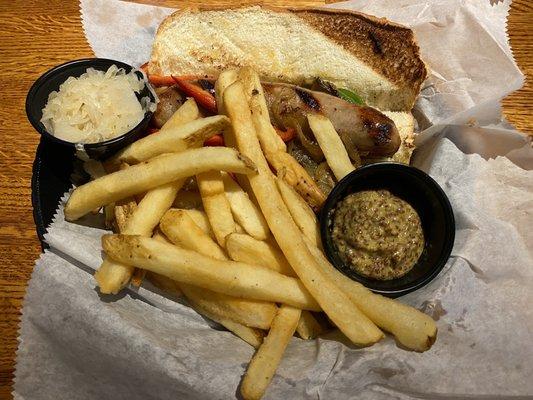 Brewer's Sausage Sandwich.