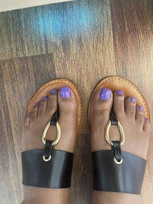 I love my pedicure. (All smiles)