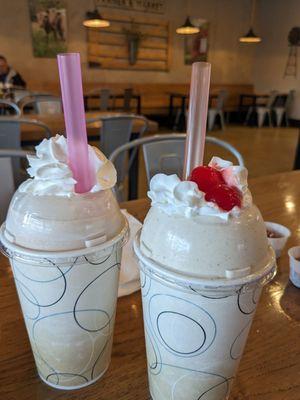 Richly delicious milkshakes!! I loved my Peanut Butter one and my husband enjoyed his hot fudge milkshake! The shake straws were perfect!