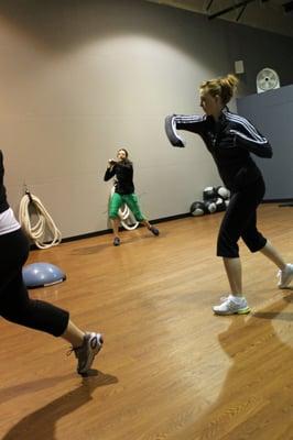 warm-up shadow boxing