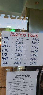 New store hours