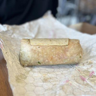 Surf and Turf Burrito, we asked for the beans on the side (from their Secret Menu)