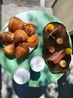 Morning pastries, Black Forest, Macarons mix