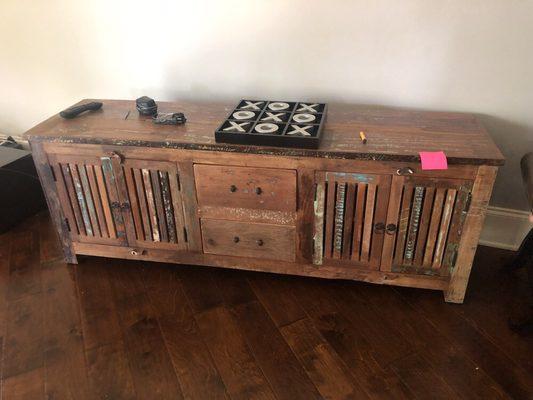 Rustic console table