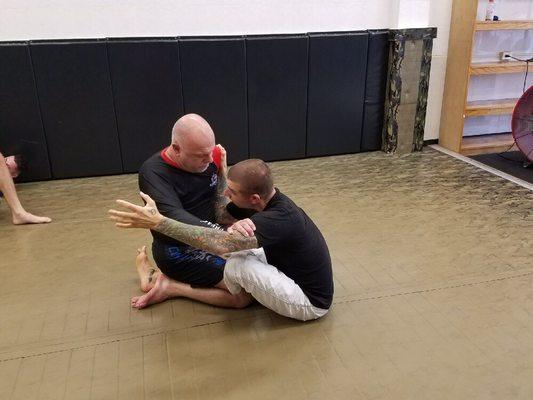 Me and my teacher (Sensei Rich Korfhage) training