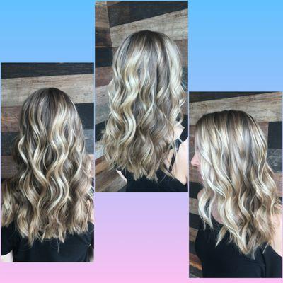 Balayage highlights cut and style by Jenny. I love it!