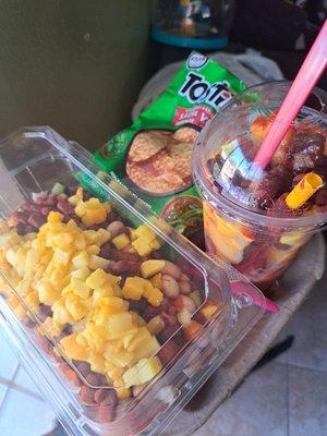 Tostilocos and mangonada