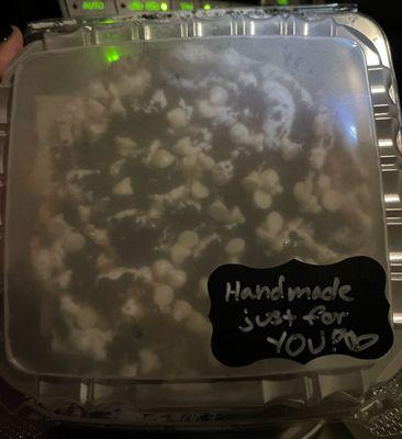 Love the personal touch! Cookies and Cream Funnel Cake was delicious