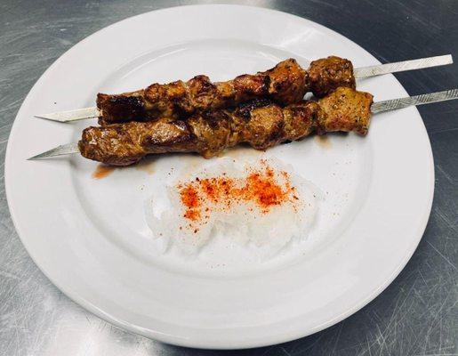 Lamb Shashlik - Charcoal grilled lamb kebabs