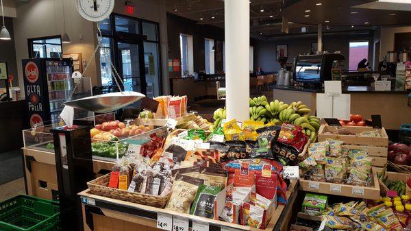 Groceries and dining area