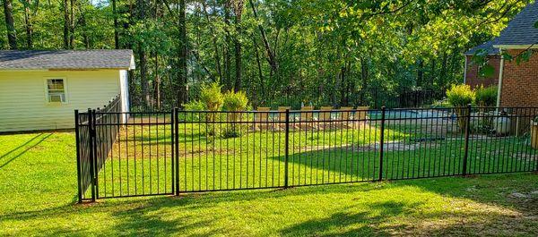 Aluminum fencing.