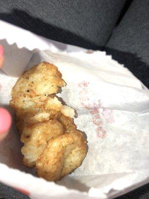 If you look behind the first hash brown there's a huge picture of hair!!