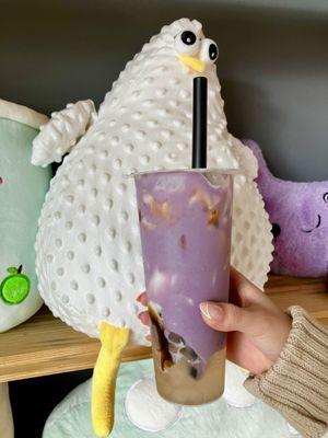 Taro milk boba