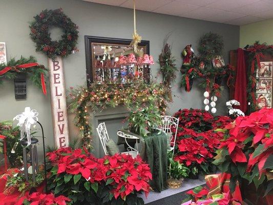 Christmas displays at Snyder's Flowers, Beaver