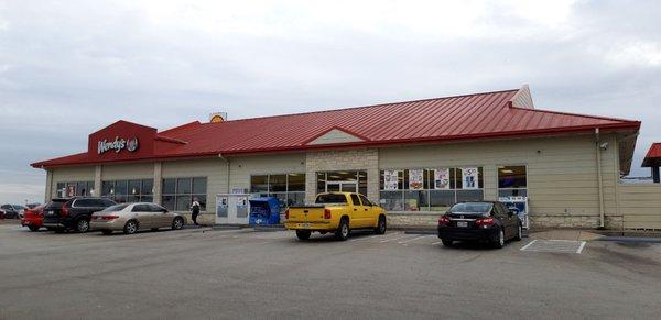 Gas station  convenience store with Wendy's attached.