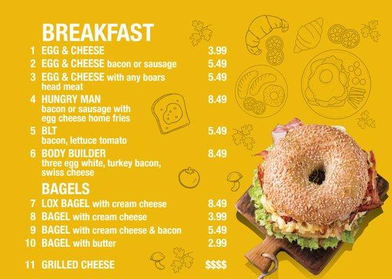 Our Breakfast Menu  Call and Order now!