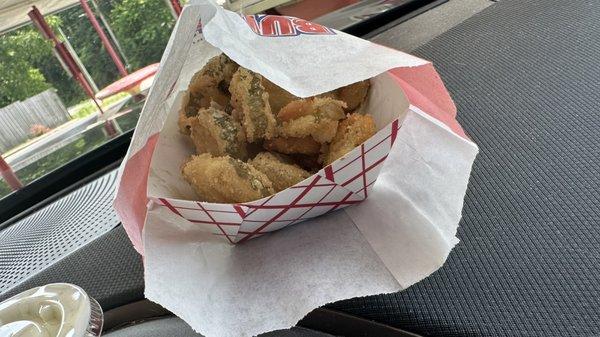 Why don't you enjoy some fried pickles?