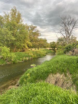 View looking from my campsite down the Kickapoo.