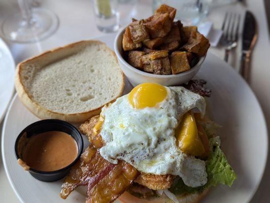 Safe Fried Chicken Burger