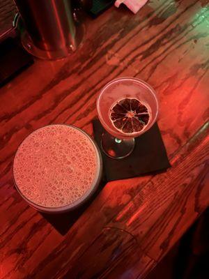 Espresso martini and french 75