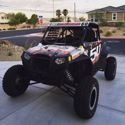 Another shot of the rzr with 50 caliber racing cage