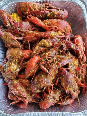 Crawfish in the Whole Boom-Bang Sauce