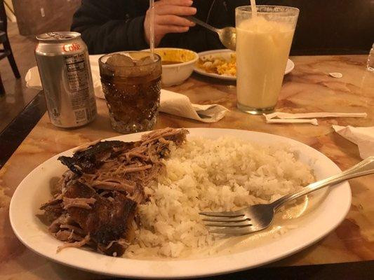 Pernil with white rice