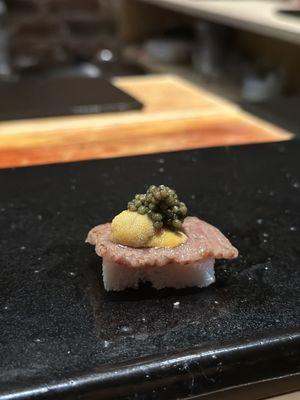 Wagyu uni caviar