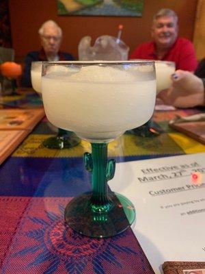 Coconut Margarita.  Try it you'll like it!  Cheers!